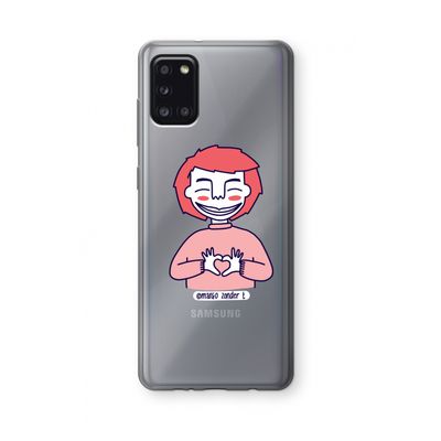 Hartje: Samsung Galaxy A31 Transparant Hoesje