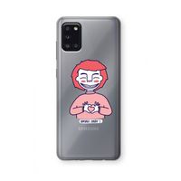 Hartje: Samsung Galaxy A31 Transparant Hoesje