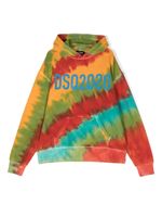 DSQUARED2 KIDS hoodie à imprimé tie-dye - Jaune