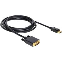 DeLOCK displayport > dvi 24+1 kabel (zwart, 3 meter)