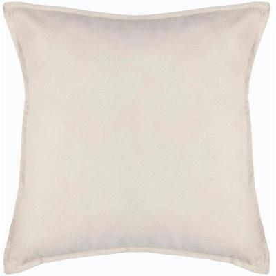 Bank/sierkussens huiskamer Sophia - 52 x 52 cm - Ivoor wit - polyester - met rits