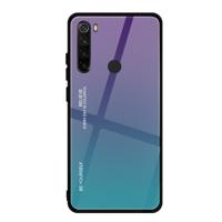 Voor Xiaomi Redmi Note 8 gradiënt kleur glas geval (donker paars)