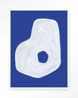 Urban Cotton Wandkleed 'Spook' 110 x 145cm in Floating Frame - off white
