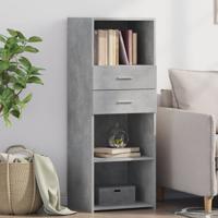 Hoge kast 45x42,5x124 cm bewerkt hout betongrijs - thumbnail