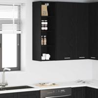 Hangkast Riga Zwart Eiken 30 x 29,5 x 100 cm Bewerkt hout Hangkast Riga Zwart Eiken 30 x 29,5 x 100 cm Bewerkt hout