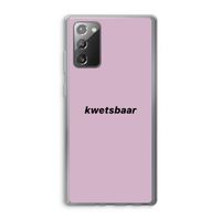 kwetsbaar: Samsung Galaxy Note 20 / Note 20 5G Transparant Hoesje