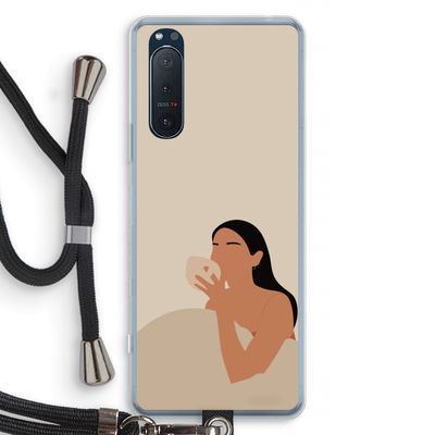 Fresh coffee: Sony Xperia 5 II Transparant Hoesje met koord