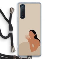 Fresh coffee: Sony Xperia 5 II Transparant Hoesje met koord