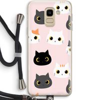 Katten: Samsung Galaxy J6 (2018) Transparant Hoesje met koord