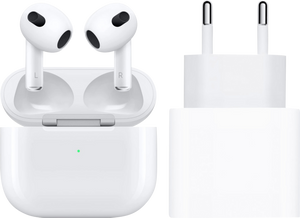 Apple AirPods 3 + Apple Usb C Oplader 20W