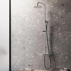 Regendouche set SaniClear Shine Pro | Opbouw | 30 cm | Thermostaatkraan | 2-weg | Rond | Chroom