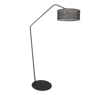 Steinhauer VloerlampZig-Zag zwart met zwart transparante kap Ø 40cm - 4242ZW