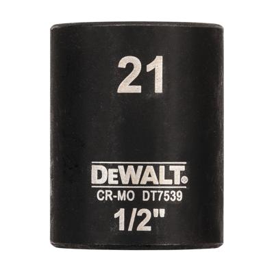 DeWALT DT7539 Krachtdop 1/2" kort | 21mm