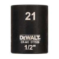 DeWALT DT7539 Krachtdop 1/2" kort | 21mm