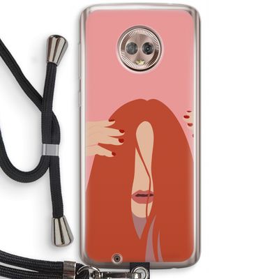 Woke up like this: Motorola Moto G6 Transparant Hoesje met koord