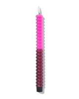 HEMA Kaars LED Ribbel Roze/donker Rood (roze) - thumbnail