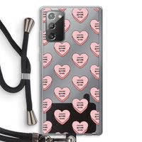 Chicks before dicks: Samsung Galaxy Note 20 / Note 20 5G Transparant Hoesje met koord