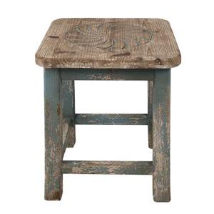 Clayre & Eef Plantentafeltje 40x40x46 cm Blauw Hout Vierkant