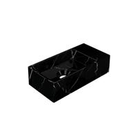 Fontein INK Versus 36x18x9cm Hardsteen Rechts Zonder Kraangat Glans Zwart Marmer