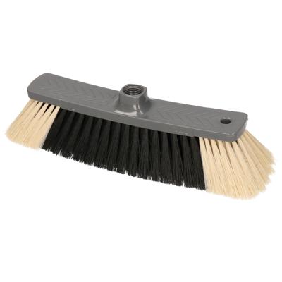 Buemag zachte bezemkop - kunststof - grijs/zwart - Kamerbezems - binnen - diverse vloeren - B35 cm Buemag zachte bezemkop - kunststof - grijs/zwart - Kamerbezems - binnen - diverse vloeren - B35 cm