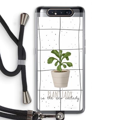 Kamerplant op vensterruit: Samsung Galaxy A80 Transparant Hoesje met koord
