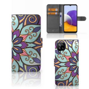 Samsung Galaxy A22 4G | M22 Hoesje Purple Flower