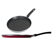 Set van 2x stuks aluminium grillpan met anti-aanbak laag 28 cm - thumbnail