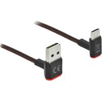 Delock USB-kabel USB 2.0 USB-A stekker, USB-C stekker 0.50 m Zwart 85275