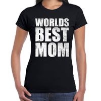 Worlds best mom cadeau t-shirt zwart voor dames Worlds best mom cadeau t-shirt zwart voor dames