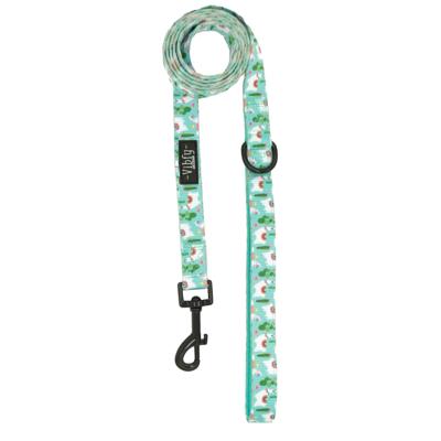 Vibfy Hondenriem - Alpaca's - Lichtgroen - Lengte 160 cm - Breedte 2,5 cm