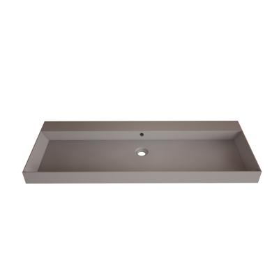 Wastafel Gliss Design Lako 120 cm 2 Kraangaten Mat Leigrijs Gliss Design