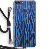 Blauwe nerven: Huawei P Smart (2018) Transparant Hoesje met koord
