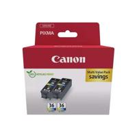 Pak met 2 kleureninktcartridges - CANON - CLI-36 CL - Inkjet - 12 ml - thumbnail
