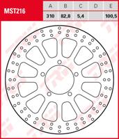 TRW remschijf "mst216" rotor mst216 rigid