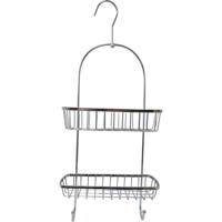Tendance Hangend Doucherekje - zilver/chrome - 2-laags - 22 x 55 cm - RVS - zonder boren Tendance Hangend Doucherekje - zilver/chrome - 2-laags - 22 x 55 cm - RVS - zonder boren