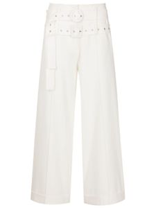 Gloria Coelho pantalon ample à boucles - Blanc