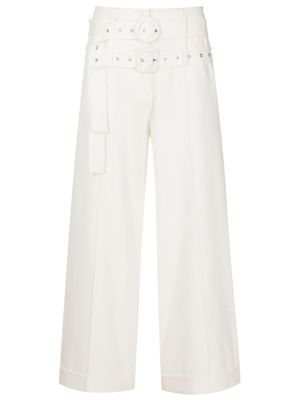 Gloria Coelho pantalon ample à boucles - Blanc