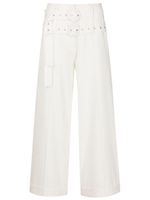 Gloria Coelho pantalon ample à boucles - Blanc