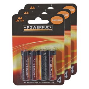 Powerful Batterijen Penlite - AA type - 12x stuks - Alkaline