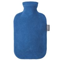 Warmte kruik met fleece hoes blauw 2 liter - Kruiken - thumbnail