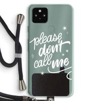 Don't call: Pixel 5a 5G Transparant Hoesje met koord