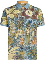 ETRO peacock-print cotton polo shirt - Multicolore