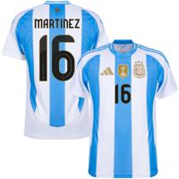 Argentinië Shirt Thuis 2024-2025 + Martinez 16 - thumbnail