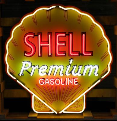 Shell Premium Gasoline Neon Verlichting XL 100 x 100 cm