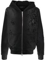 AMIRI hoodie zippé Core à effet usé - Noir