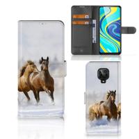 Xiaomi Redmi Note 9 Pro | Note 9S | Telefoonhoesje | Met pasjeshouder | Paarden