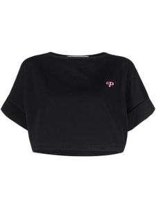 Philosophy Di Lorenzo Serafini t-shirt crop à logo imprimé - Noir