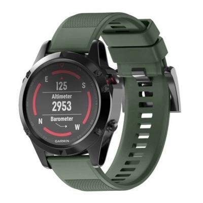 Snelle verwijderbare siliconen polsband voor fenix 5 22mm (Army Green)