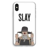 Slay All Day: iPhone XS Transparant Hoesje