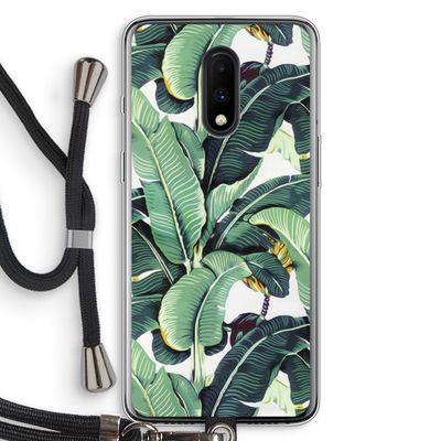 Bananenbladeren: OnePlus 7 Transparant Hoesje met koord